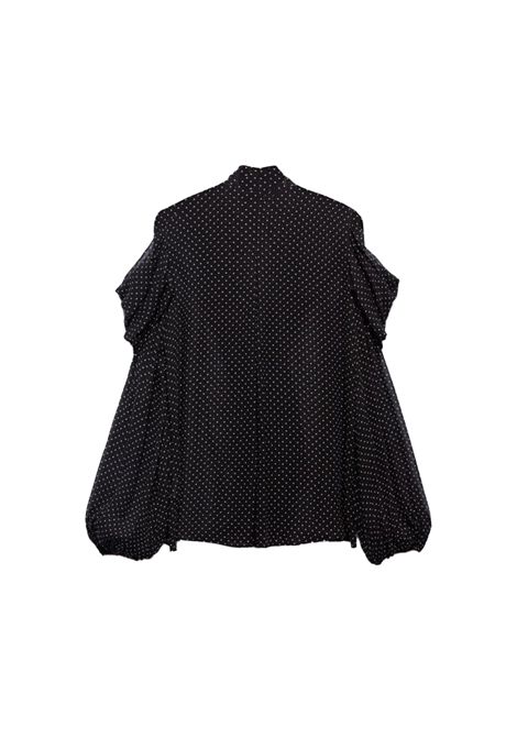 Camicia Aniye by donna Lily 185613 Nera stampa a pois all over collo a foulard maniche a palloncino Aniye by | Camicia | 1856131898